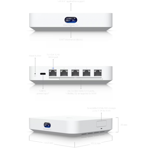 UBIQUITI шлюз Cloud Gateway Max 512 GB (Убикьюти)