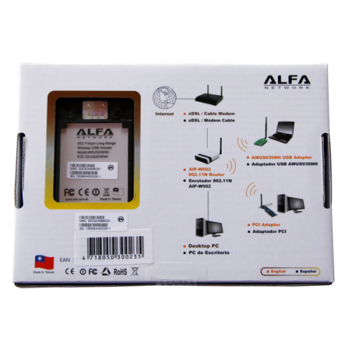 UBIQUITI Wi-Fi-адаптер Alfa AWUS 036NH (Убикьюти)